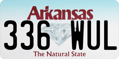 AR license plate 336WUL
