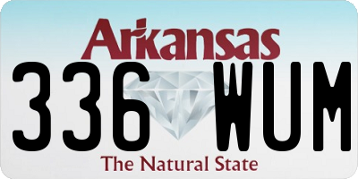 AR license plate 336WUM