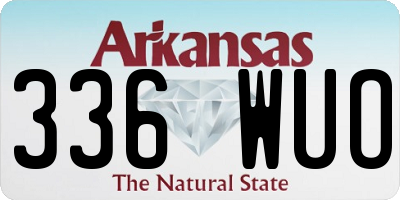AR license plate 336WUO