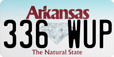 AR license plate 336WUP