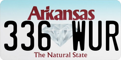 AR license plate 336WUR