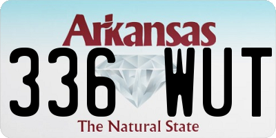 AR license plate 336WUT