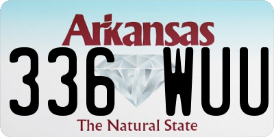 AR license plate 336WUU