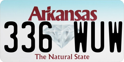 AR license plate 336WUW