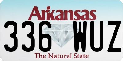 AR license plate 336WUZ