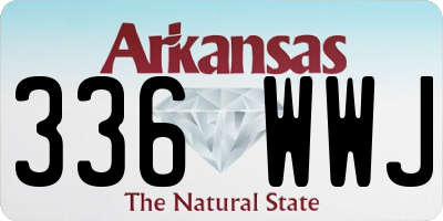 AR license plate 336WWJ