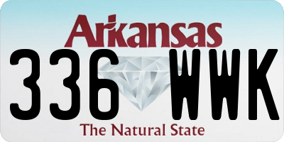 AR license plate 336WWK