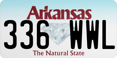 AR license plate 336WWL