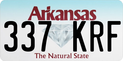AR license plate 337KRF