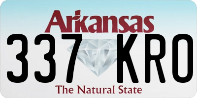 AR license plate 337KRO
