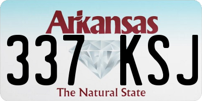 AR license plate 337KSJ