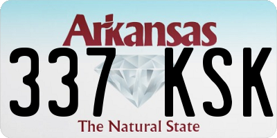AR license plate 337KSK