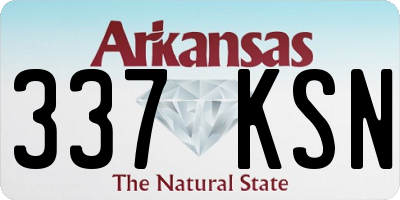 AR license plate 337KSN