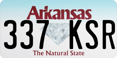 AR license plate 337KSR