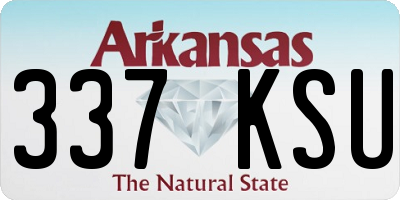 AR license plate 337KSU