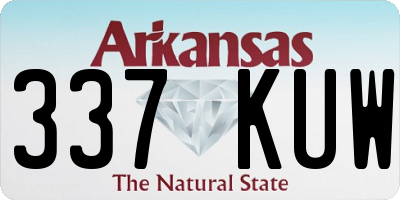 AR license plate 337KUW