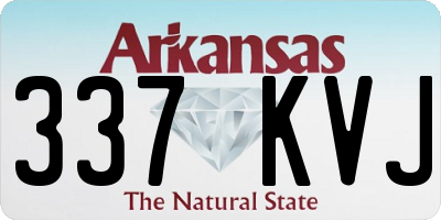 AR license plate 337KVJ