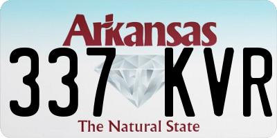 AR license plate 337KVR