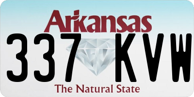AR license plate 337KVW