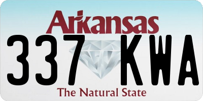 AR license plate 337KWA