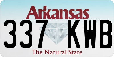 AR license plate 337KWB