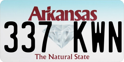 AR license plate 337KWN