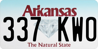 AR license plate 337KWO
