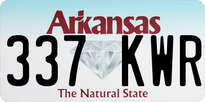 AR license plate 337KWR