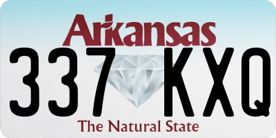 AR license plate 337KXQ