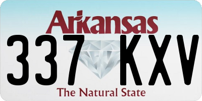 AR license plate 337KXV