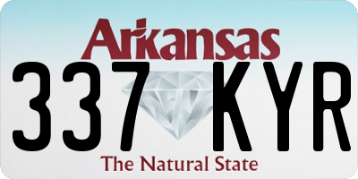 AR license plate 337KYR