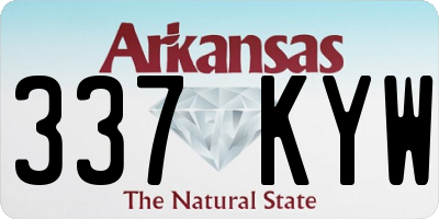 AR license plate 337KYW