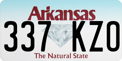 AR license plate 337KZO