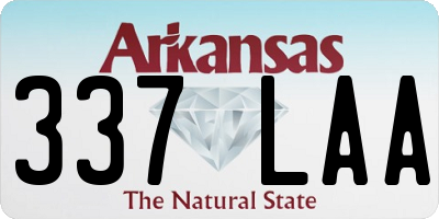 AR license plate 337LAA