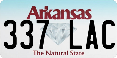 AR license plate 337LAC