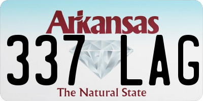 AR license plate 337LAG