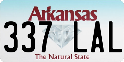 AR license plate 337LAL
