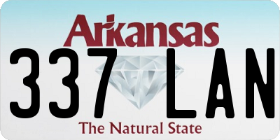 AR license plate 337LAN