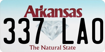 AR license plate 337LAO
