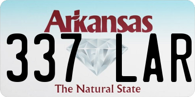 AR license plate 337LAR