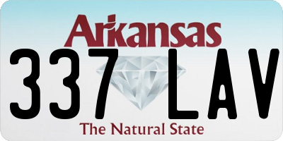 AR license plate 337LAV