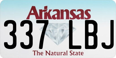 AR license plate 337LBJ