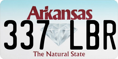AR license plate 337LBR