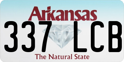 AR license plate 337LCB