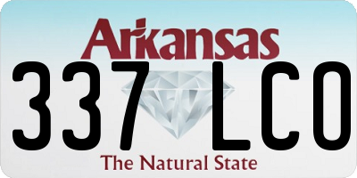 AR license plate 337LCO