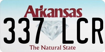 AR license plate 337LCR