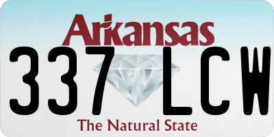 AR license plate 337LCW