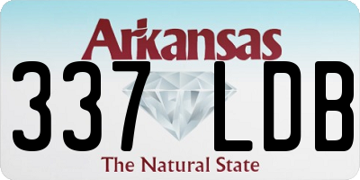 AR license plate 337LDB