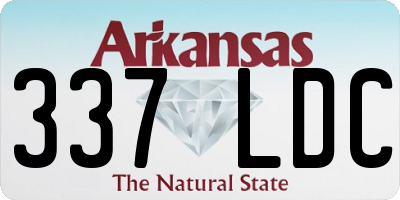AR license plate 337LDC