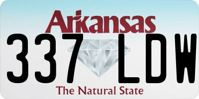 AR license plate 337LDW